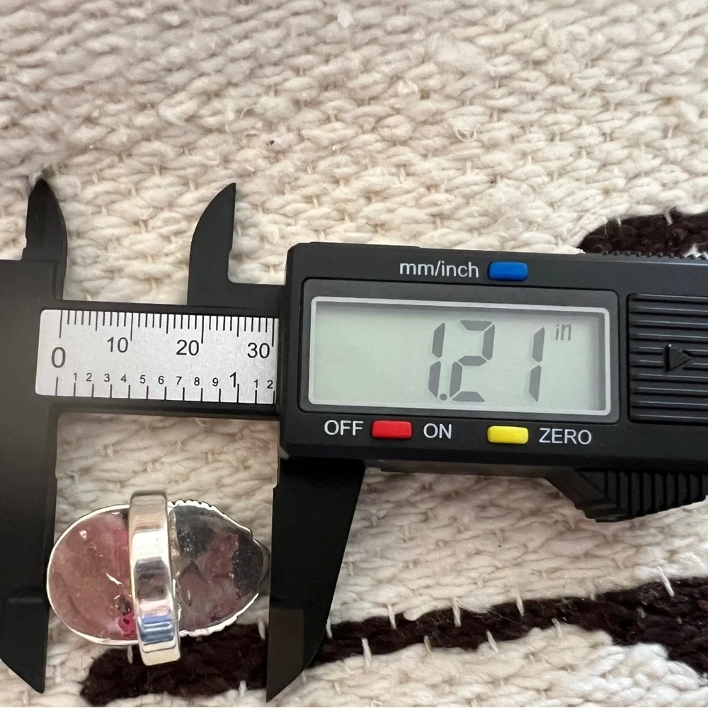 ❤️ Palomino Variscite 925 Navajo Decorative Silverwork Ring 11.2g Adjustable Sz - Picture 8 of 13